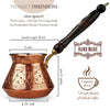 Wooden Handle Copper Coffee Pot (Pearl) - CRYSTALIA GLASS